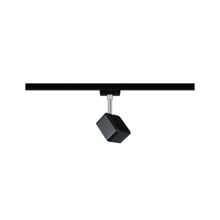 Paulmann URail LED Schienenspot Cube 65° 8W 540lm 2700K dimmbar schwarz matt chrom (LED fest verbaut)