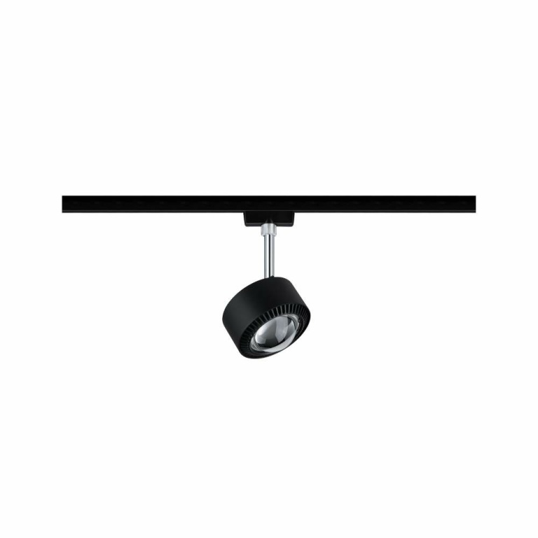 Paulmann URail LED Schienenspot Aldan 8W 498lm 2700K dimmbar schwarz matt chrom (LED fest verbaut)