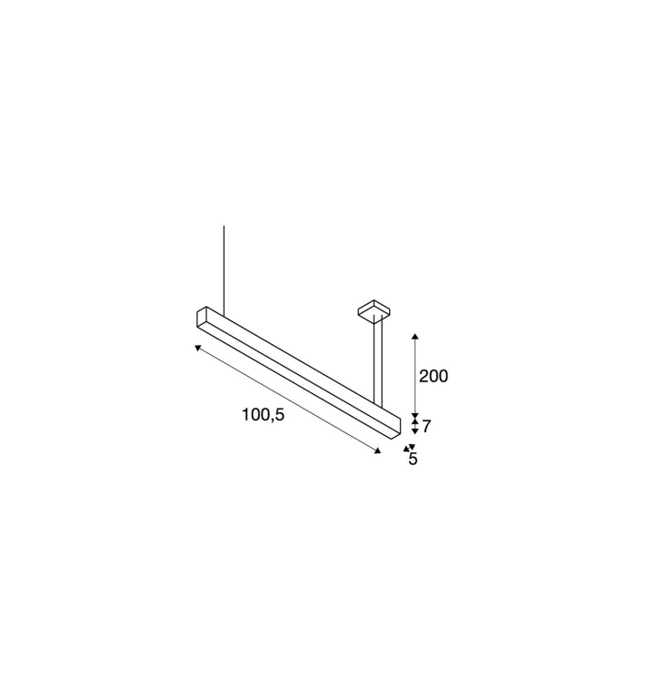 SLV GLENOS Pendelleuchte aluminium eloxiert 105cm 43W 3300lm 4000K