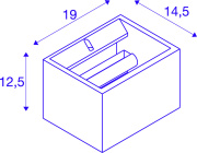 PLASTRA Indoor Wandleuchte aus Gips eckig weiß 1x R7s max. 20W