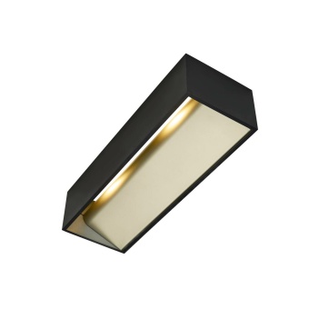 SLV LED Wandleuchte LOGS IN L schwarz/gold TRIAC dimmbar 3000K 18W CRI 90 1000lm