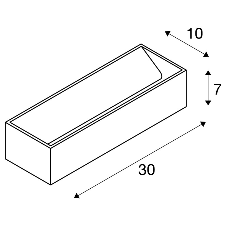 SLV LED Wandleuchte LOGS IN L aluminium/weiß TRIAC dimmbar 3000K 18W CRI 90 1600lm