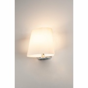 COUPA QT14 Indoor LED Wandaufbauleuchte chrom satiniertes Glas