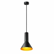 PHELIA 175 Pendelleuchte E27 schwarz/gold aluminium max. 23W Höhe 25.5cm