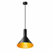 PHELIA 275 Pendelleuchte E27 schwarz/gold aluminium max. 23W Höhe 32cm