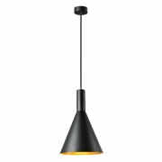 PHELIA 280 Pendelleuchte E27 schwarz/gold aluminium max. 23W Höhe 42cm