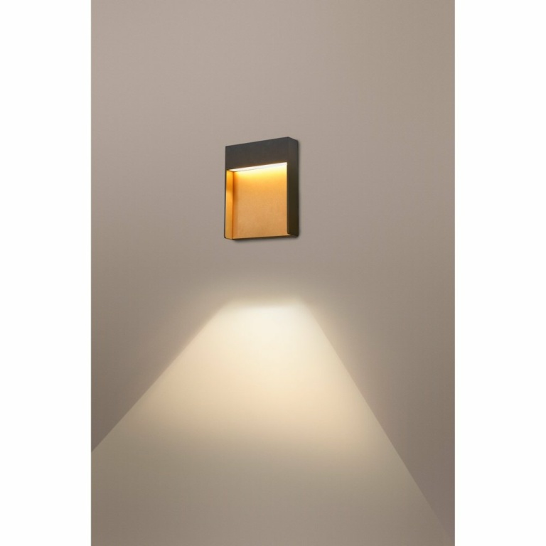 SLV FLATT Outdoor LED Wandaufbauleuchte 3000K IP65 anthrazit