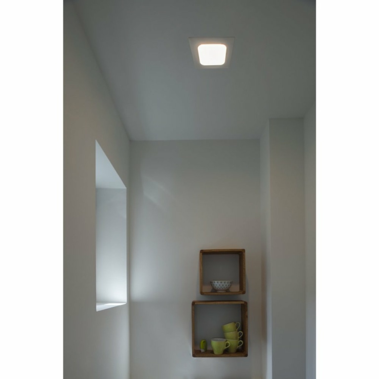 SLV SENSER 18 Indoor LED Deckeneinbauleuchte eckig weiß