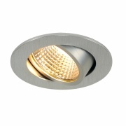 NEW TRIA 68 I CS Indoor LED Deckeneinbauleuchte alu rund 2700K 38° inkl. Treiber Clipfedern