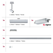 URail Bundle Schienensystem-Set Barelli Chrom matt ZigBee + 1m Schiene + 3x Schienenspot