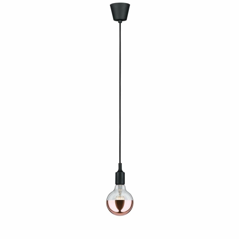 Paulmann Neordic Pendelleuchte Ketil IP44 E27 max. 20W Schwarz dimmbar Silikon/Kunststoff 1-flammig