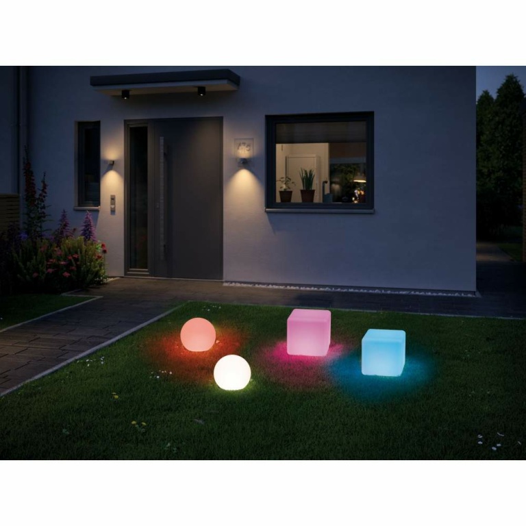 Paulmann Plug & Shine LED Lichtobjekt Smart Home Zigbee RGBW Cube IP65 3000 - 6500K 2,8W Weiß