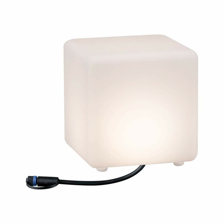 Paulmann Plug & Shine LED Lichtobjekt Smart Home Zigbee RGBW Cube IP65 3000 - 6500K 2,8W Weiß