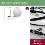 Plug & Shine LED Lichtobjekt Smart Home Zigbee RGBW Globe 200mm IP65 3000 - 6500K 2,8W Weiß