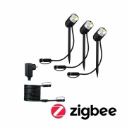 Plug & Shine LED Gartenstrahler Smart Home Zigbee RGBW Pike Basisset IP44 3000 - 6500K 3x4,5W 21VA Anthrazit