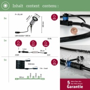 Plug & Shine LED Gartenstrahler Classic Basisset IP65 3000K 3x5,1W 75VA Anthrazit