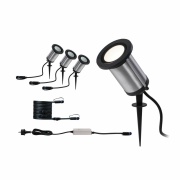 Plug & Shine LED Gartenstrahler Classic Basisset IP65 3000K 3x5,1W 75VA Anthrazit