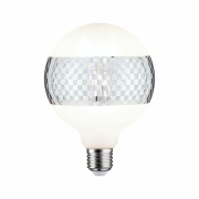 LED G125 Ringspiegel Silber glanz kariert E27 2.700K dimmbar