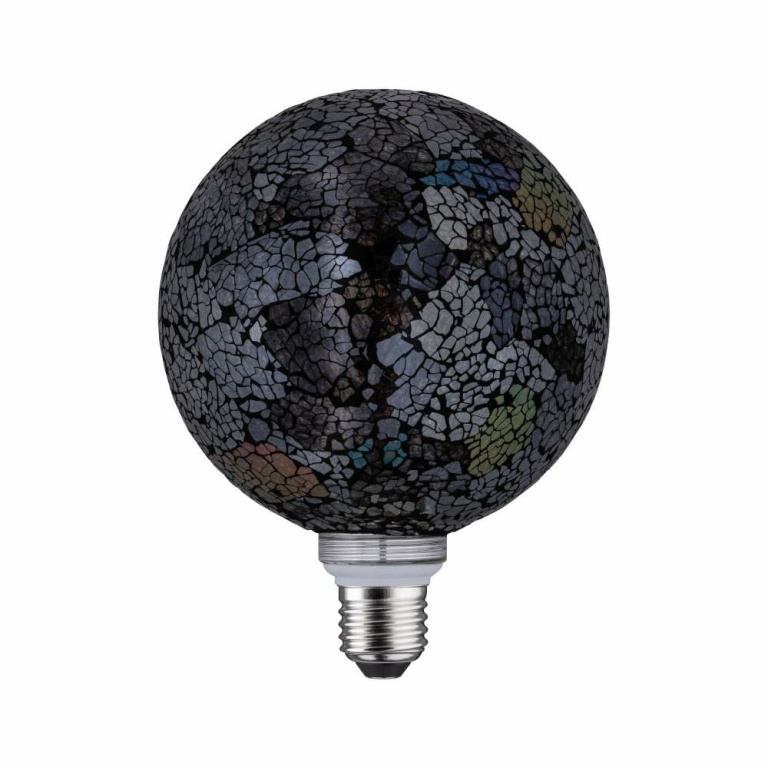 Paulmann LED G125 E27 Miracle Mosaic Schwarz 2.700K dimmbar