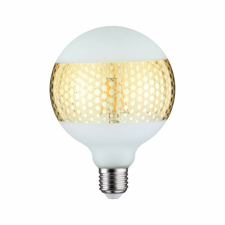 Paulmann LED G125 Ringspiegel Gold glanz gepunktet E27 2.700K dimmbar