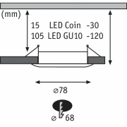 Einbauleuchte Choose Spot starr max. 10W Eisen gebürstet 230V