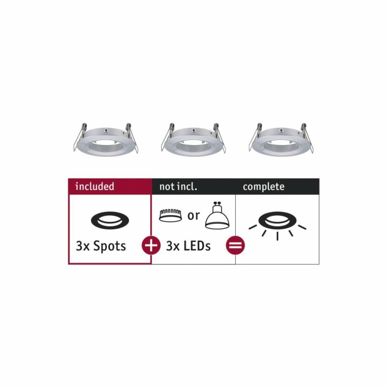 Paulmann Einbauleuchte Choose Spot starr max. 10W Alu gedreht 230V