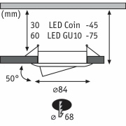 Einbauleuchte Choose Spot schwenkbar max. 10W Eisen gebürstet 230V