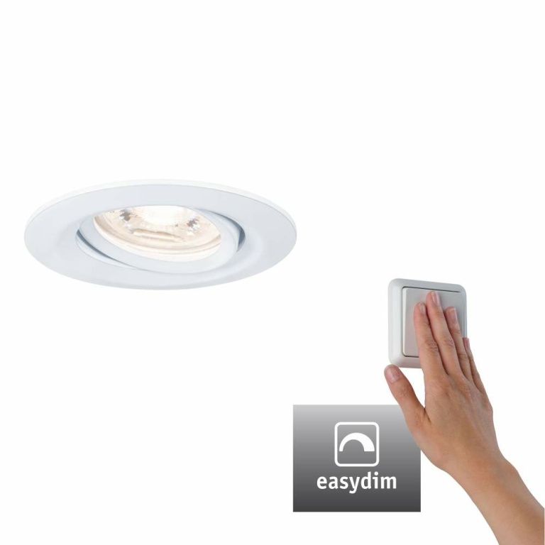 Paulmann LED Einbauleuchte Nova mini Plus Coin 1er-Set schwenkbar EasyDim 4,2W 2700K Weiß matt dimmbar 230V