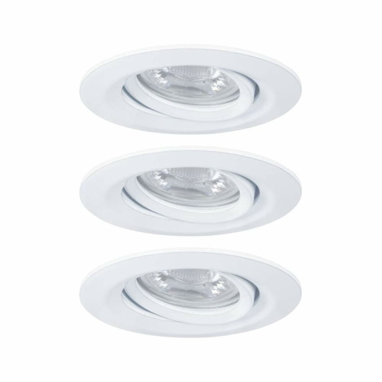 Paulmann LED Einbauleuchte Nova mini Plus Coin 3er-Set schwenkbar EasyDim 4,2W 2700K Weiß matt dimmbar 230V