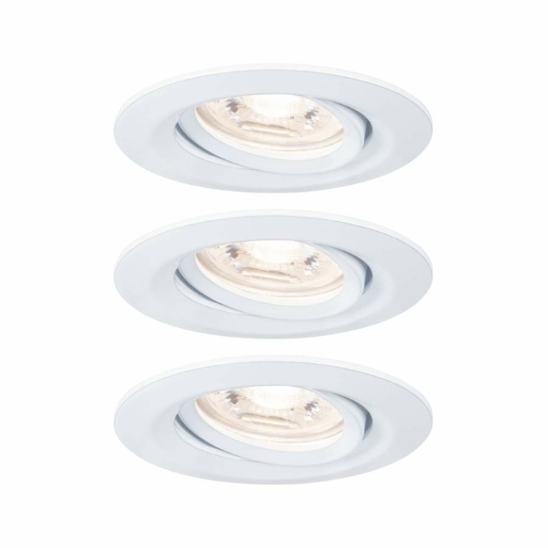 Paulmann LED Einbauleuchte Nova mini Plus Coin 3er-Set schwenkbar EasyDim 4,2W 2700K Weiß matt dimmbar 230V