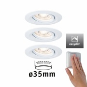 LED Einbauleuchte Nova mini Plus Coin 3er-Set schwenkbar EasyDim 4,2W 2700K Weiß matt dimmbar 230V