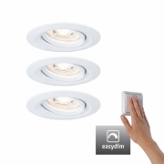 LED Einbauleuchte Nova mini Plus Coin 3er-Set schwenkbar EasyDim 4,2W 2700K Weiß matt dimmbar 230V