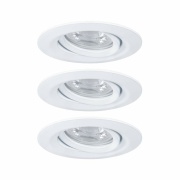 LED Einbauleuchte Nova mini Plus Coin 3er-Set schwenkbar EasyDim 4,2W 2700K Weiß matt dimmbar 230V