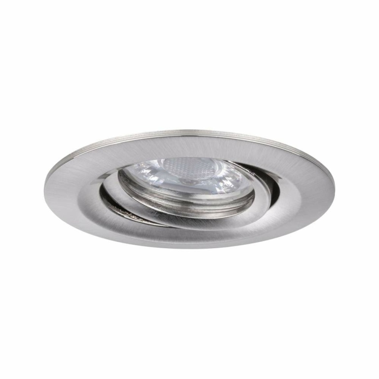 Paulmann LED Einbauleuchte Nova mini Plus Coin 1er-Set schwenkbar EasyDim 4,2W 2700K Eisen gebürstet dimmbar 230V