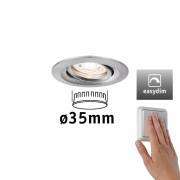 LED Einbauleuchte Nova mini Plus Coin 1er-Set schwenkbar EasyDim 4,2W 2700K Eisen gebürstet dimmbar 230V