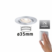 LED Einbauleuchte Nova mini Plus Coin 1er-Set schwenkbar EasyDim 4,2W 2700K Alu dimmbar 230V