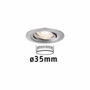 LED Einbauleuchte Nova mini Coin 1er-Set schwenkbar 4W 2700K Eisen gebürstet 230V