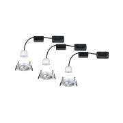 LED Einbauleuchte Nova mini Coin 3er-Set schwenkbar 4W 2700K Alu gedreht 230V