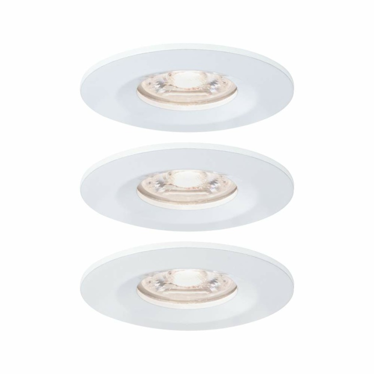 Paulmann LED Einbauleuchte Nova mini Coin 3er-Set starr IP44 4W 2700K Weiß matt 230V