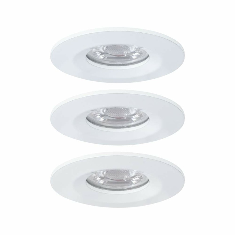 Paulmann LED Einbauleuchte Nova mini Coin 3er-Set starr IP44 4W 2700K Weiß matt 230V