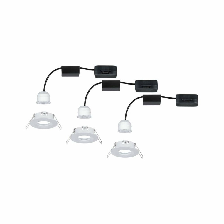 Paulmann LED Einbauleuchte Nova mini Coin 3er-Set starr IP44 4W 2700K Weiß matt 230V