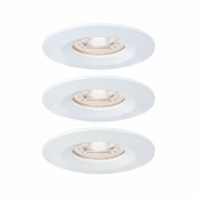 LED Einbauleuchte Nova mini Coin 3er-Set starr IP44 4W 2700K Weiß matt 230V