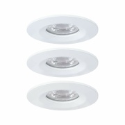 LED Einbauleuchte Nova mini Coin 3er-Set starr IP44 4W 2700K Weiß matt 230V