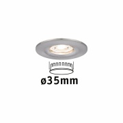 LED Einbauleuchte Nova mini Coin 1er-Set starr IP44 4W 2700K Eisen gebürstet 230V