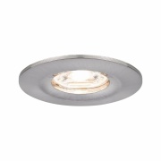 LED Einbauleuchte Nova mini Coin 1er-Set starr IP44 4W 2700K Eisen gebürstet 230V