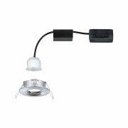 LED Einbauleuchte Nova mini Coin 1er-Set starr IP44 4W 2700K Chrom 230V