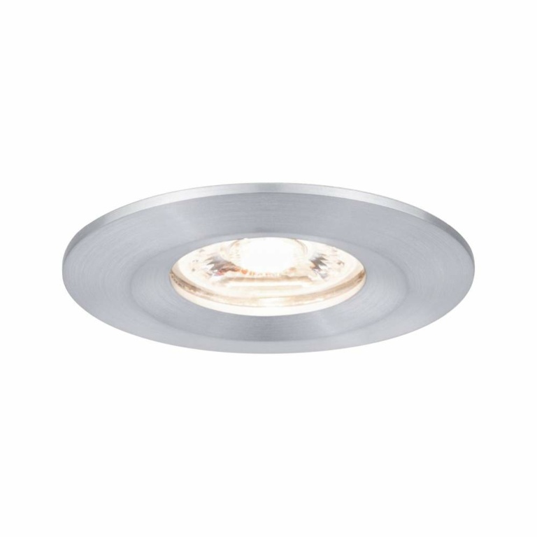 Paulmann LED Einbauleuchte Nova mini Coin 1er-Set starr IP44 4W 2700K Alu gedreht 230V