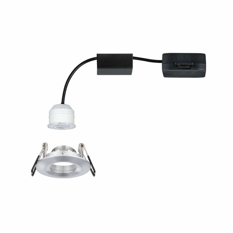 Paulmann LED Einbauleuchte Nova mini Coin 1er-Set starr IP44 4W 2700K Alu gedreht 230V