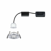 LED Einbauleuchte Nova mini Coin 1er-Set starr IP44 4W 2700K Alu gedreht 230V