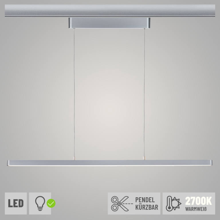 Paulmann URail LED Pendel Lento Chrom matt 41W 2700K 1800lm dimmbar (LED fest verbaut)